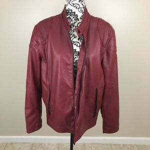 Guess faux leather red jacket